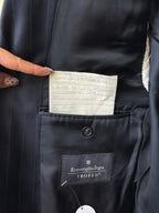 Traje Ermenegildo Zegna Trofeo Azul Marino Raya de Gis 100% Lana | Talla 50R | Hecho en España - Nina BAZART