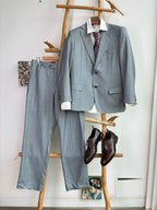 Traje Ermenegildo Zegna Gris de Lana para Hombre – Talla 50R | Sastrería Italiana de Lujo - Nina BAZART