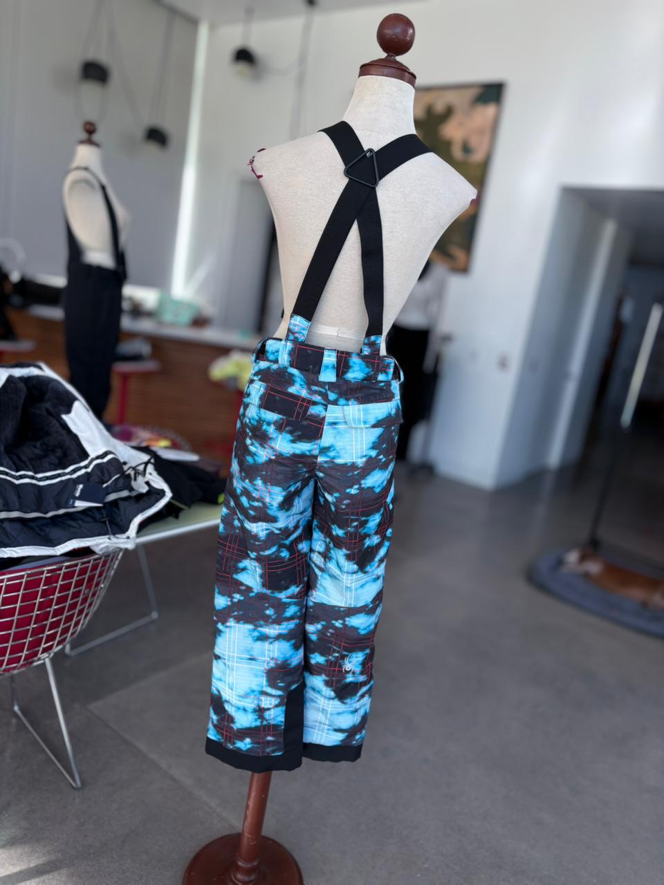 Conjunto de esquí Spyder azul y negro, talla 14