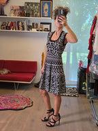 Vestido de Punto Animal Print Rebecca Taylor Negro y Blanco | Nuevo con Etiqueta | - Nina BAZART