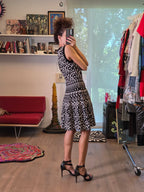 Vestido de Punto Animal Print Rebecca Taylor Negro y Blanco | Nuevo con Etiqueta | - Nina BAZART
