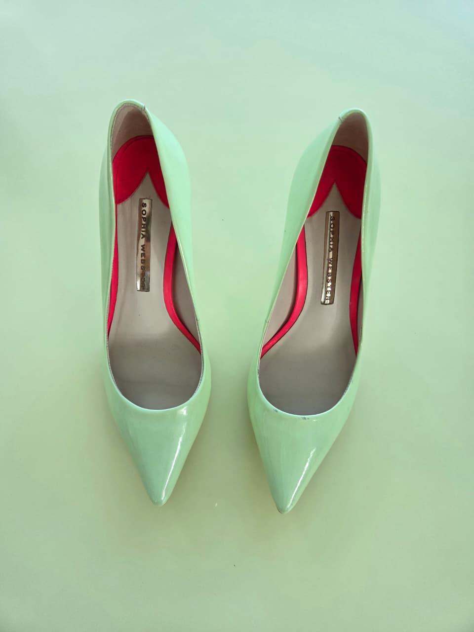 Zapatillas de charol verde neon-SOPHIA WEBSTER