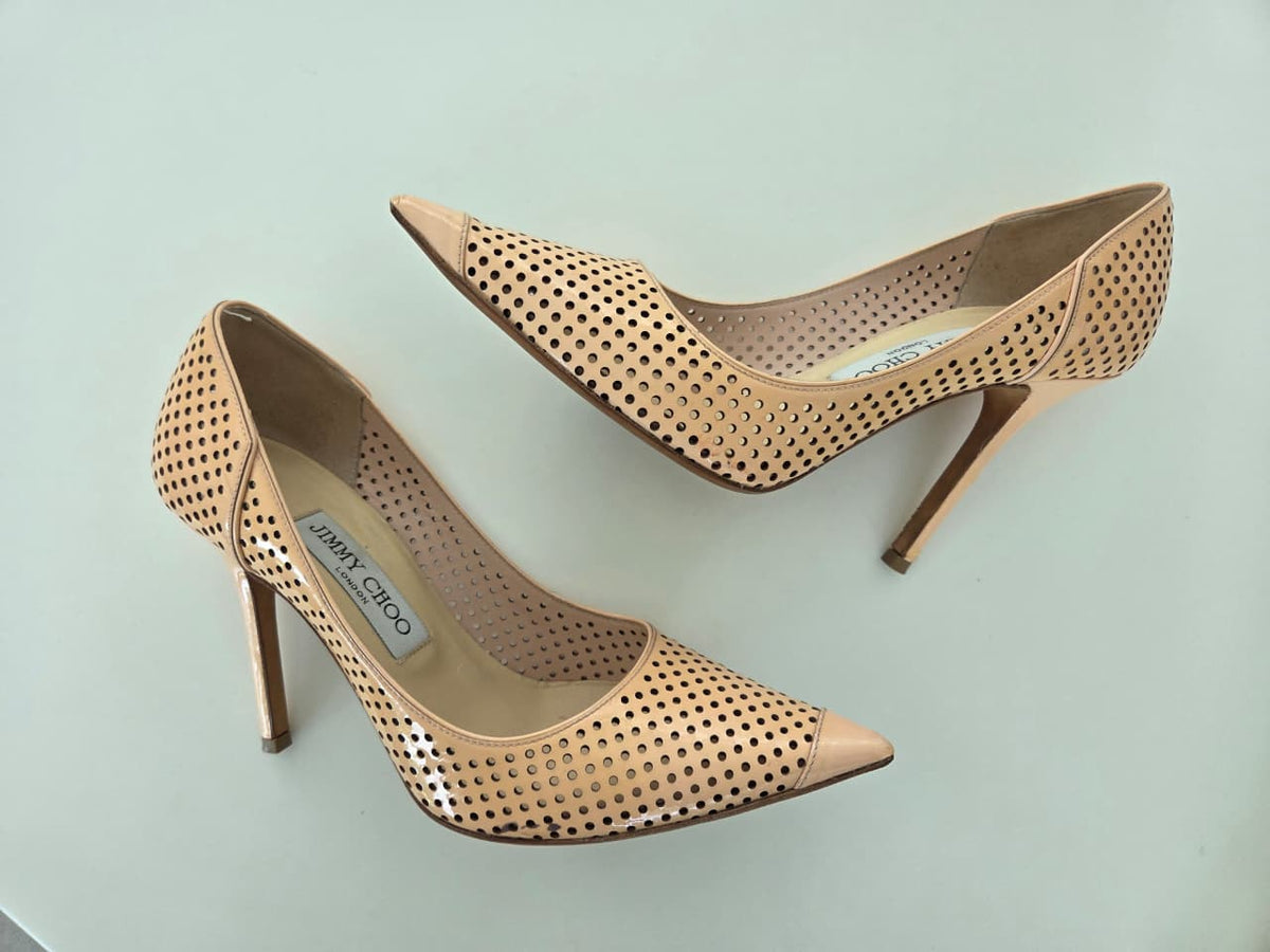 Zapatillas de piel color nude-JIMMY CHOO