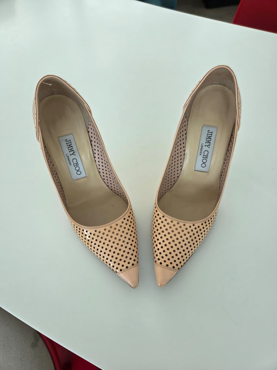 Zapatillas de piel color nude-JIMMY CHOO