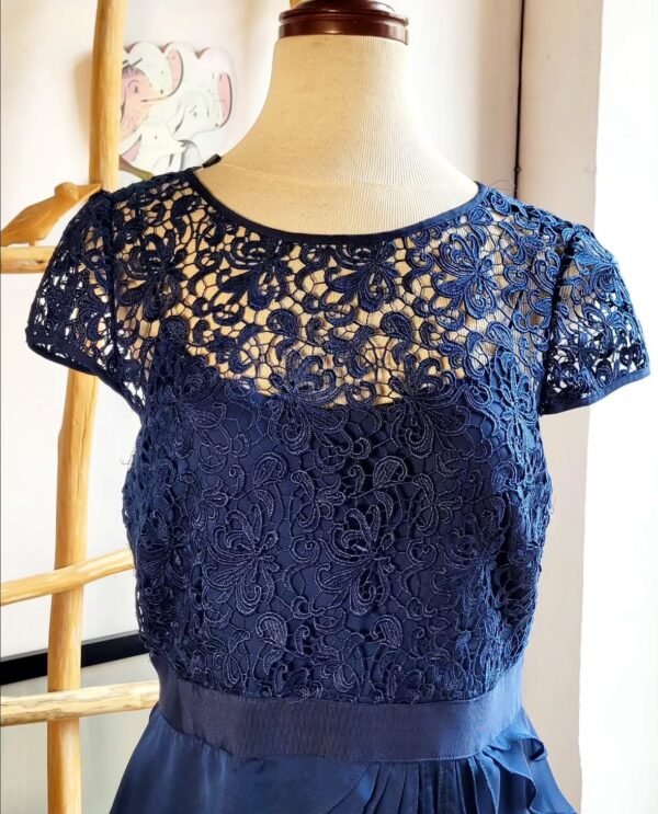 Vestido largo azul marino