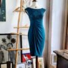 Vestido midi verde esmeralda