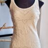 Vestido midi color perla