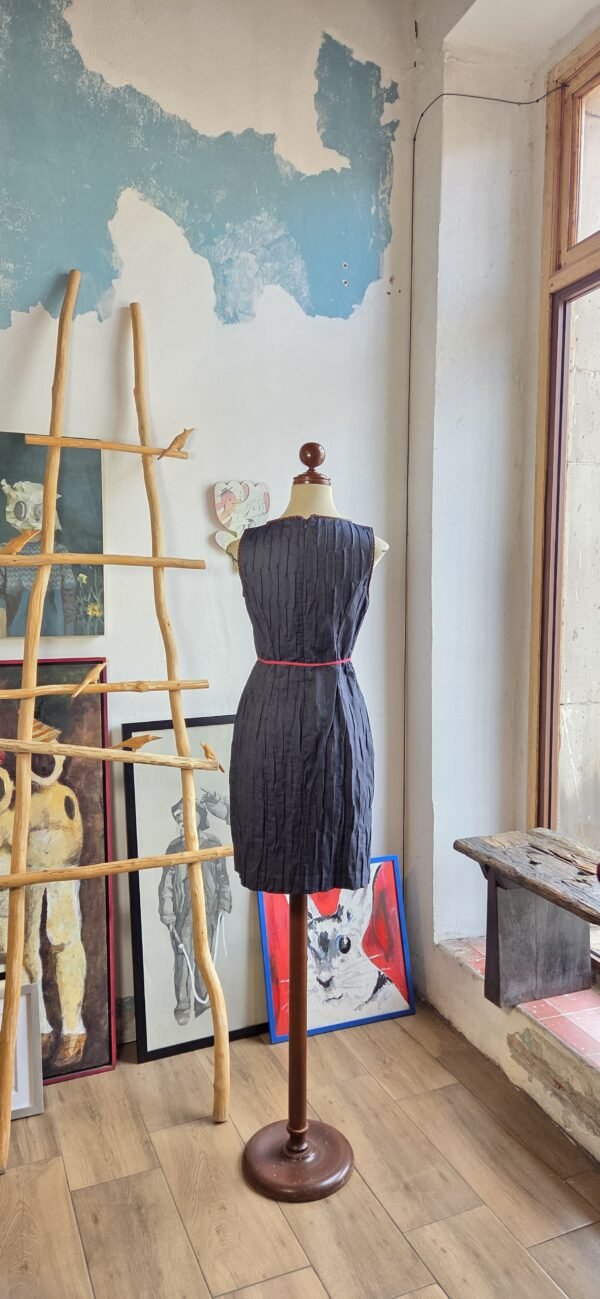 Vestido drapeado de mezclilla