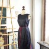 Vestido drapeado de mezclilla