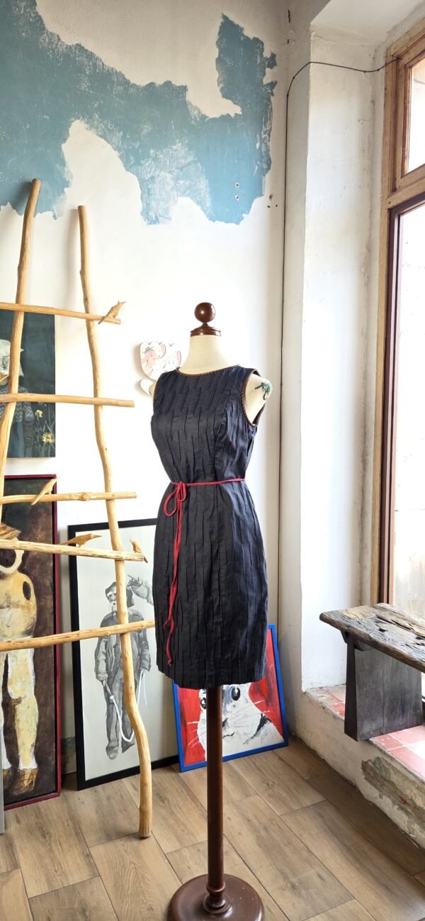 Vestido drapeado de mezclilla