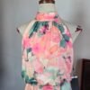 Vestido floreado tonos rosa pastel