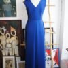 Vestido midi color azul rey