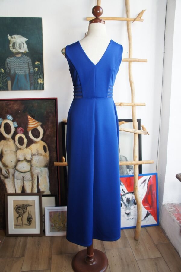 Vestido midi color azul rey