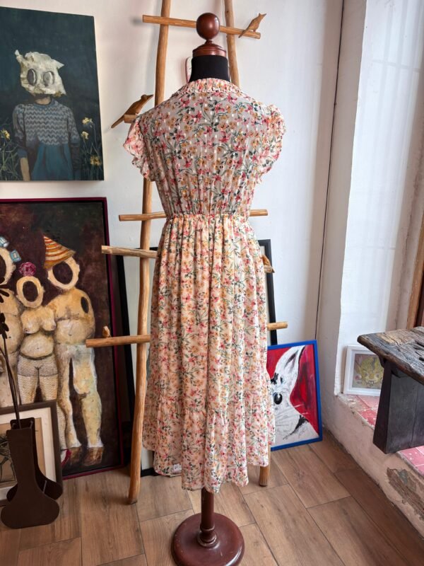 Vestido de gasa floreado