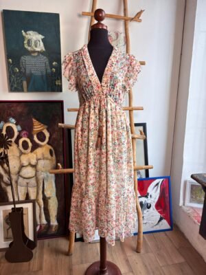 Vestido de gasa floreado