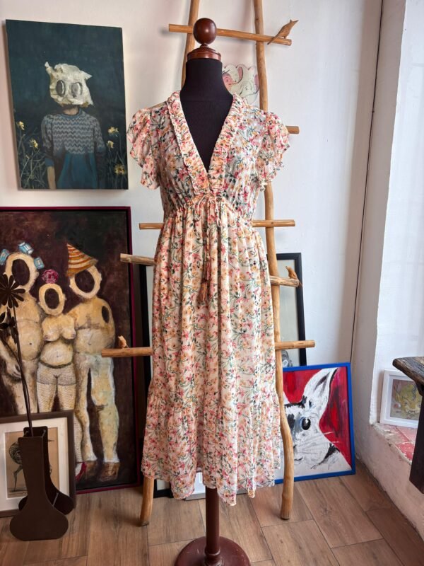 Vestido de gasa floreado