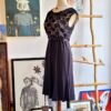Vestido midi corte A con encaje