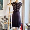 Vestido midi corte A con encaje