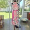 Vestido floreado tonos rosa pastel