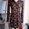 Vestido  con rombos color naranja