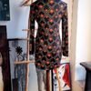Vestido  con rombos color naranja