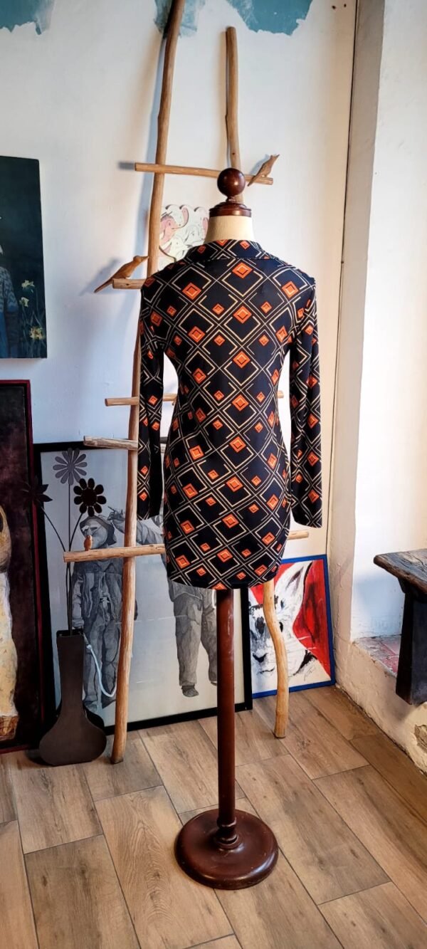 Vestido  con rombos color naranja