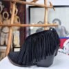 Botines color negro con flecos