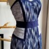 Vestido strapless color azul marino