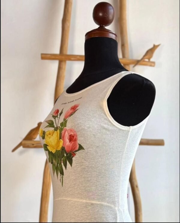 Vestido largo color hueso
