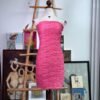 Vestido strapless color rosa