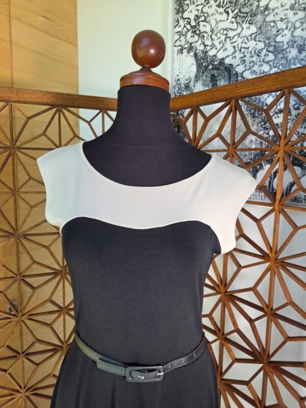 Vestido corte A bicolor