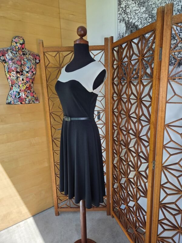 Vestido corte A bicolor