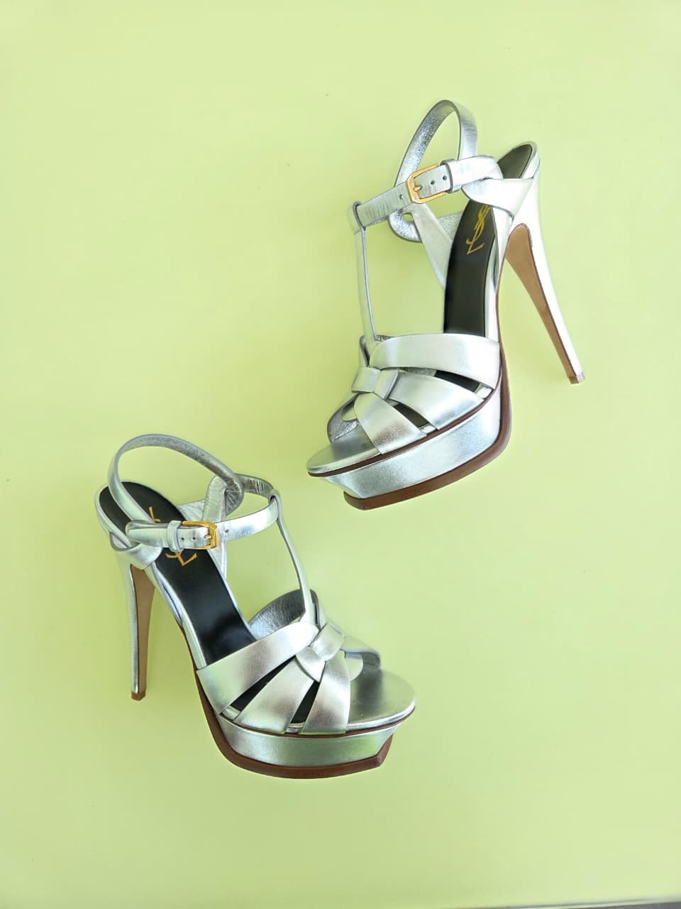 Zapatillas Saint Laurent Paris de Piel Metalizada Plata