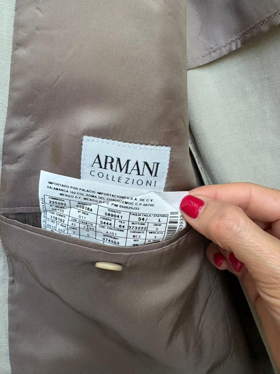 Traje Armani Collezioni de Lino y Seda para Hombre Beige - Imagen 2