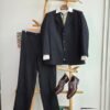 Traje Armani Collezioni Negro Lana Clásico Elegante