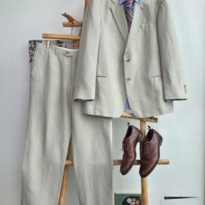 Traje Armani Collezioni de Lino y Seda para Hombre Beige