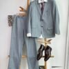 Traje de lana gris claro