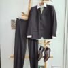 Traje Ermenegildo Zegna Café Chocolate Rayado Lana