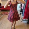 Vestido Alice + Olivia Floral Negro y Rojo Nuevo con Etiqueta