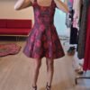 Vestido Alice + Olivia Floral Negro y Rojo Nuevo con Etiqueta