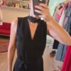 Jumpsuit Negro con gargantilla de encaje en cuello