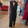 Jumpsuit Negro con gargantilla de encaje en cuello