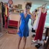vestido bcbgg Vestido BCBG Azul Rey con Olanes Nuevo con Etiqueta
