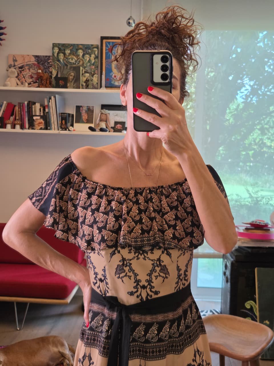 Vestido Maxi IVONNE Off Shoulder Estampado - Imagen 2