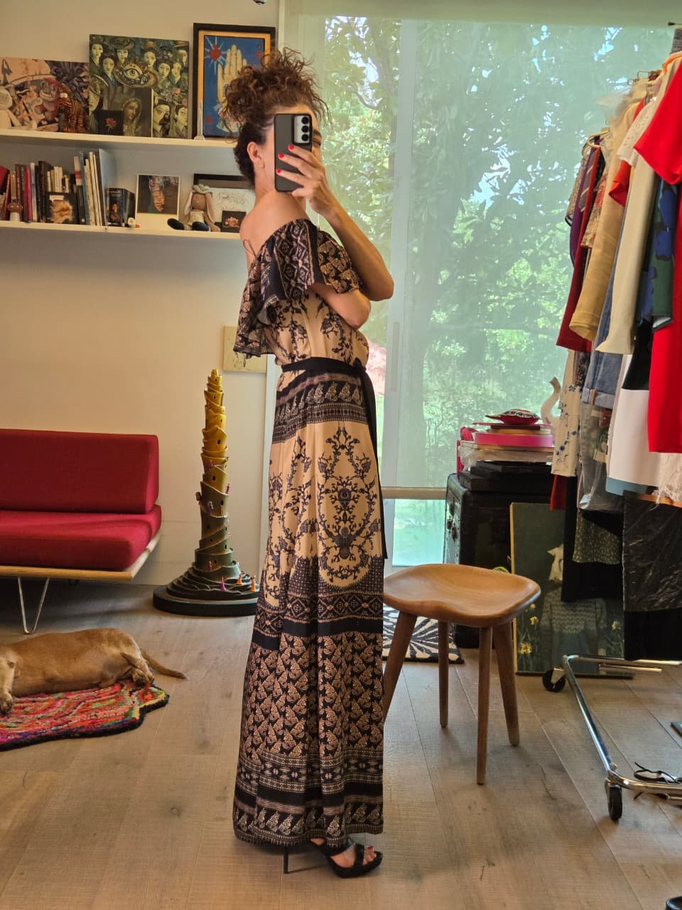 Vestido Maxi IVONNE Off Shoulder Estampado - Imagen 3