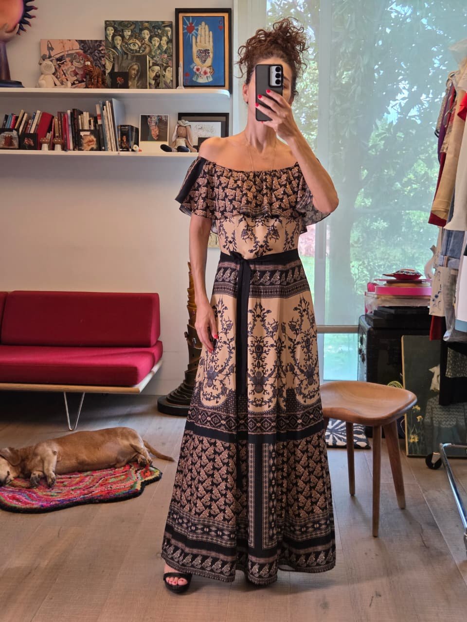 Vestido Maxi IVONNE Off Shoulder Estampado