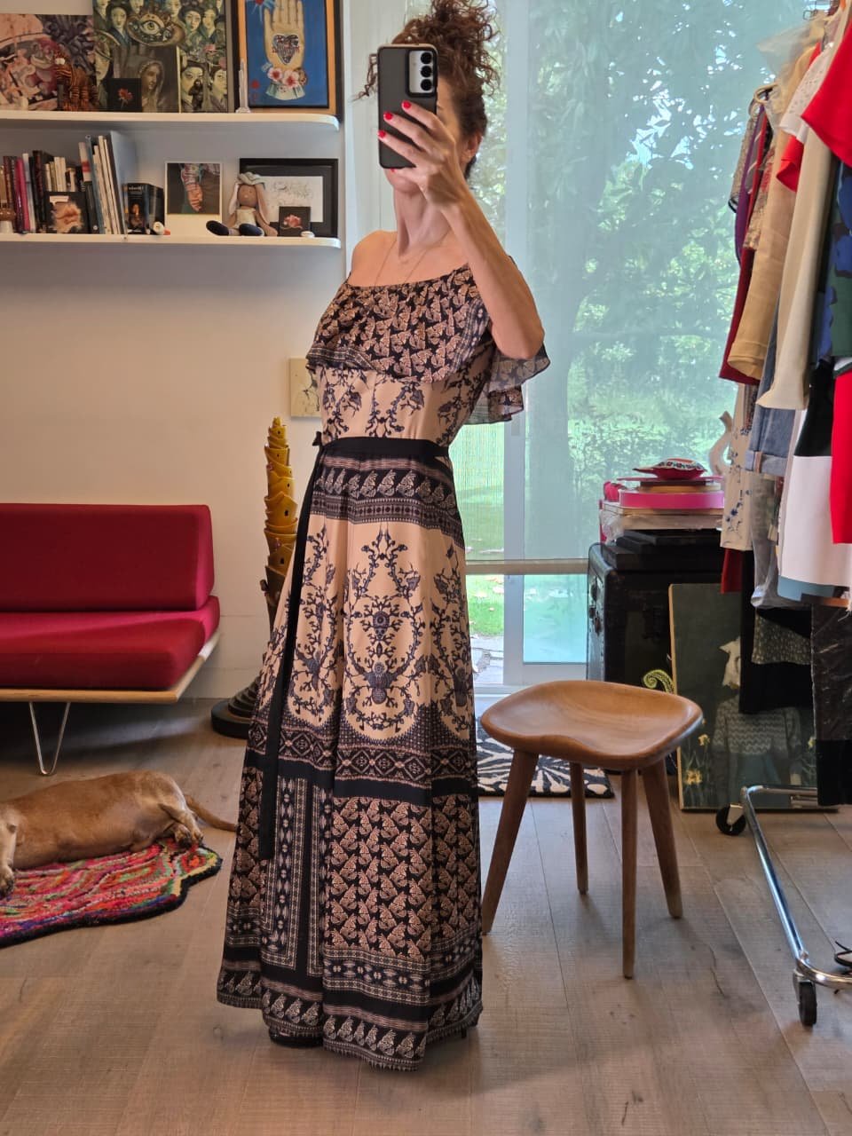 Vestido Maxi IVONNE Off Shoulder Estampado - Imagen 4